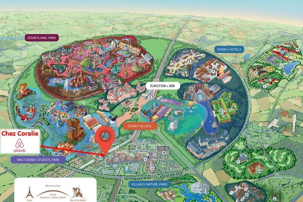 Disneyland Paris, Appartement 70M², Parking Prive Serris Luaran gambar